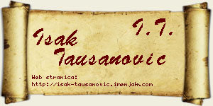 Isak Taušanović vizit kartica